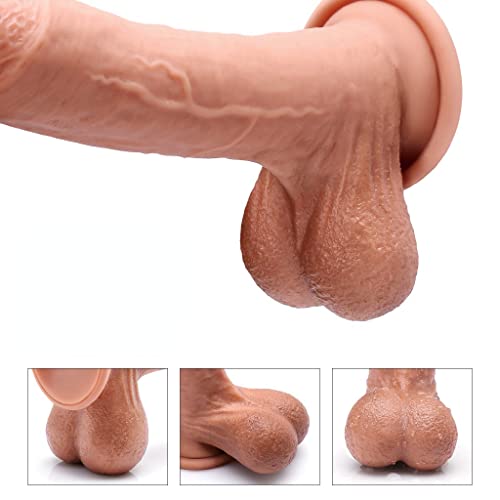 Luvkis Gode réaliste de 9,8 pouces avec 2 balles de forme complète.