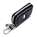 QZS Chevrolet Black Leather Car Key Case Coin Holder Zipper Remote Wallet Key Chain Bag