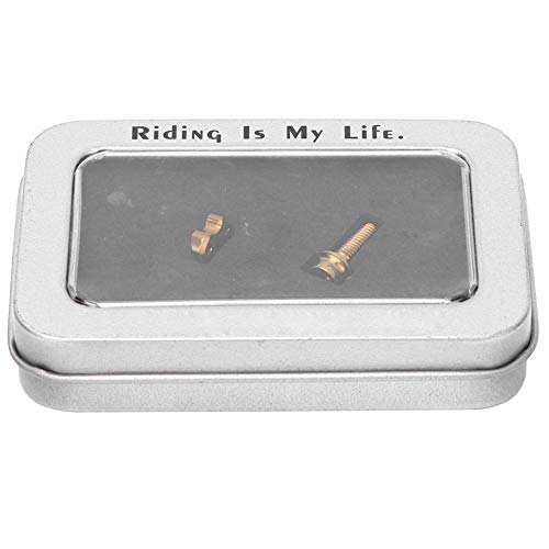 Front Derailleur Pulley Fixing Bolts Titanium Alloy Bike Hollow Guide Wheel Screw for Mountain Bike Front Shift (Gold)