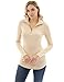 PattyBoutik Women's Zip Pocket Tunic (Beige S)
