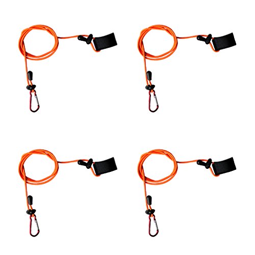 image for MagiDeal 4 Pieces 42'' Elastic Kayak Canoe Rowing Boat Paddle Leash Fi