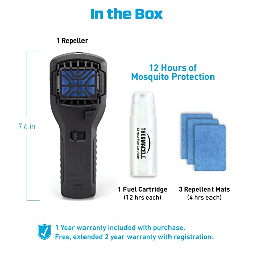 Thermacell MR300 Portable Mosquito Repeller, Black; Effective Mosquito