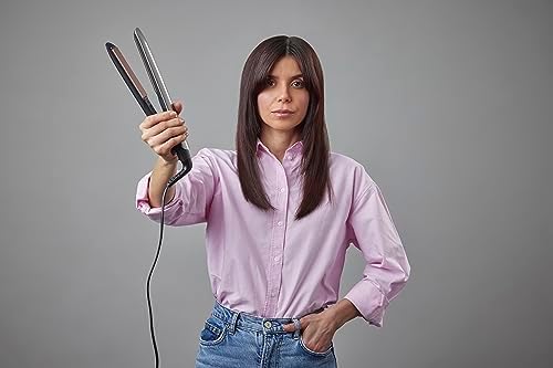 Piastra per Capelli - Keratin: Rivestimento Ceramico di alta qualità con Cheratina e olio di mandorle - Display LCD, 9 impostazioni di temperatura 150-230°C, piastra per capelli S8540