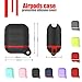 Airpods Case Protective Silicone Cover and Skin with Carabiner– Waterproof Shock Resistant Airpods Accessories for Airpods Charging Case (Pink)