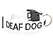Dexil Limited Deaf Dog White Color Coded S M L XL Buckle Dog Collars Prevents Accidents by Warning Others of Your Dog in Advance (S-M Collar 10-17