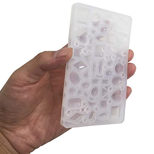 3 pcs Silicone Resin Casting Molds, FineGood DIY Jewelry Pendent Craft Making Moulds with Hanging Hole