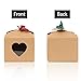 Kraft Boxes with Tags and Ribbons for Cake Candy Treat Holiday Party Birthday Homemade Favor 5x5x4 Inch (Pack of 16)