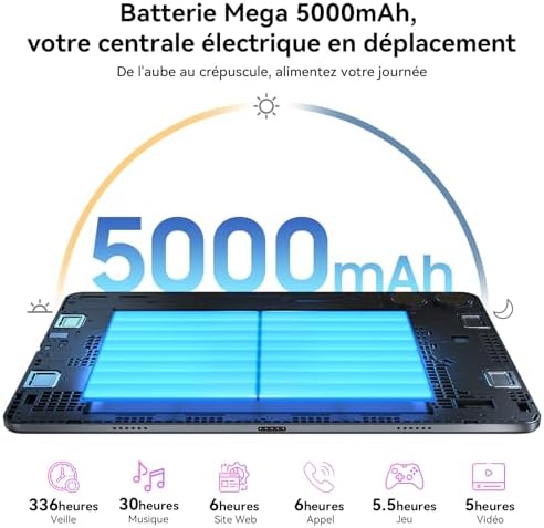 Android 16 Tablette avec Clavier, 24 Go+ 256 Go, Octa-Core