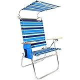 18″ High Seat Big Tycoon Beach Chair w/Canopy