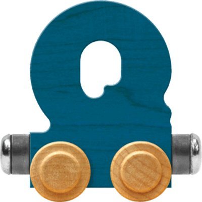 Maple Landmark NameTrains Bright Letter Car Q - Made in USA (Blue)