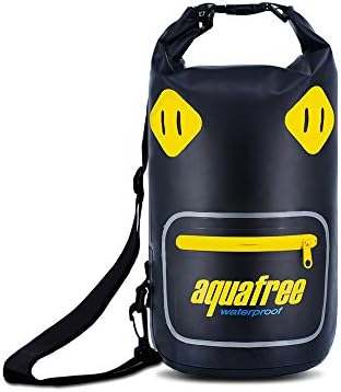 aquafree floatable Waterproof 10L Dry Bag Roll Top Dry Compression Sack Keeps Gear Dry for Kayaking, Beach, Rafting, Boating, Hiking, Camping and Fishing Black