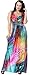 Jusfitsu Women's V-Neck Floral Printed Beach Boho Maxi Dress Plus Size