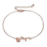 Bright Moon Rose Gold Women Anklets jewelry - Exquisite 18K Rose Gold Plating Brass Adjustable Chain For Mother's Day