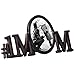 #1 Mom Script Picture Frame, Bronze Metal with Easel Back, Size: 8