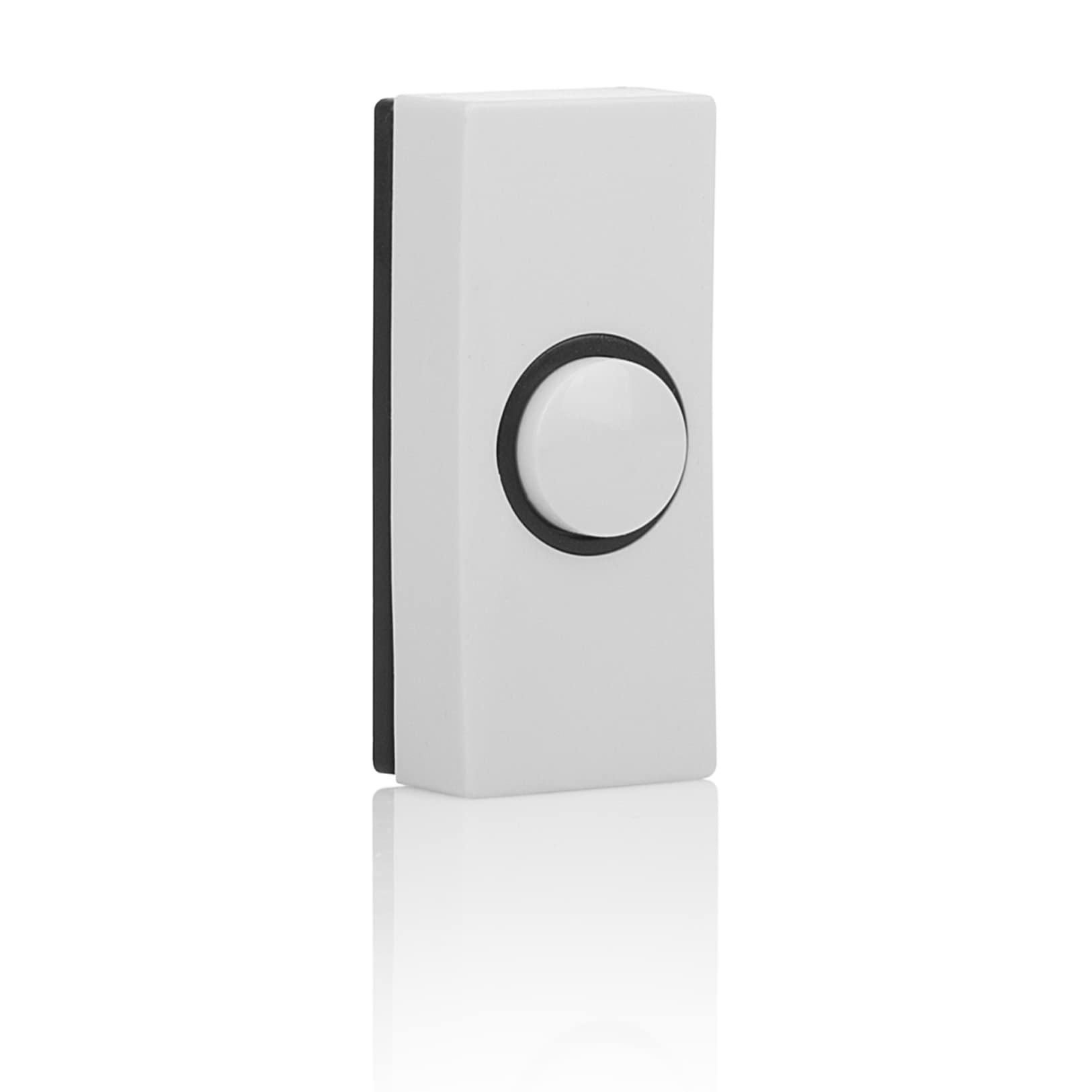 Byron DBW-22013 Universal Doorbell Button - Backlit - Bi-Wire Installation - White