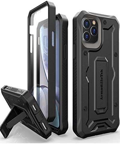 ArmadilloTek Vanguard Compatible with iPhone 11 Pro Max Case (6.5 inches) Military Grade Full-Body Rugged with Kickstand and Built-in Screen Protector - Black
