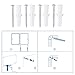 SwanSea Lockable Noticeboard Bulletin Pin Fabric Boards Tamperproof with Mounting Screws 28x26 inch (6xA4)