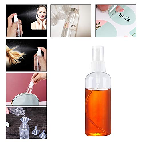 20 Pack Clear Spray Bottle Portable Plastic Refillable Container - for Liquid Alcohol Holding, Hairstyling, Cleaning, Plants, Misting & Skin Care - Plastic Small Spray Bottle Water Mister (20-4)