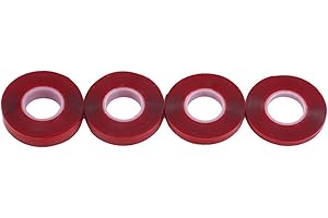 Double Sided Adhesive Tape Strong Mounting Tape Non Marking Clear Water Repellent Anti-Slip Tape for Home Office Red 6mm