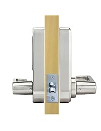 JASIT - Cierre de puerta con cerradura de seguridad para puerta de entrada con 5 etiquetas RFID y asa de acero inoxidable para la izquierda derecha