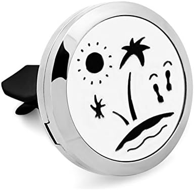 YIRUI SP Car Air Freshener Perfume Essential Oil Diffuser Vent Clip Stainless Steel Locket Pendant Aromatherapy Gift