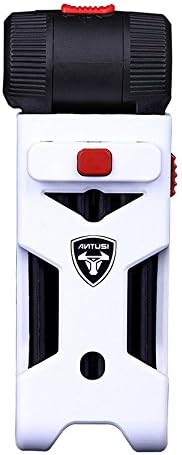 XIAOKOA Folding Bike Lock, Hardened Alloy Steel, Anti-12T Hydraulic Clamp, Anti-Sawing, Anti-Drilling, Anti-Rust, Prevent Violence Breaking, 70cm Length( X5) (white)