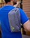 Frog Bagz - Travel Fanny Pack, Gray with Waterproof Polyester and Zippers for All-Weather Protection with Adjustable Strap from 20 Inches to 50 Inches with 4 Cargo Pockets