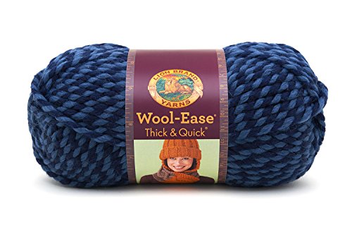 Lion  640-194B Wool-Ease Thick & Quick Yarn , 97 Meters, Blue