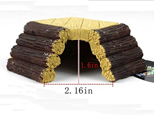 image for WORLD 9.99 MALL Turtle Hut, High Imitation Tree Stump Hide Habitat, Aq