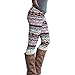 Perman Casual Women Skinny Geometric Print Stretchy Jegging Pants Slim Leggings