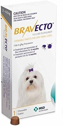 Extra Small 4.4 - 9.9lbs/pounds (2-4,5 kg) For Dog Tablet 12 weeks Protection