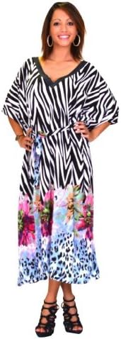 SUNROSE Allover Animal Print LONG Maternity Gown Kaftan Beach Cover Up