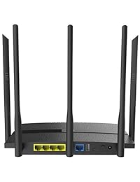 utt AC60 Dual Band Wireless Router, AC 1200 Mbps, 5 7dBi Antenas de alta potencia, USB para compartir archivos, control parental, QoS, VPN CLIENT Modo
