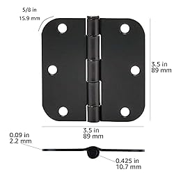 Amazon Basics Sturdy Rounded 5/8 Radius Interior