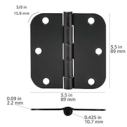 Amazon Basics Rounded 5/8 Radius interior, 3.5" x