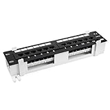 uxcell 12-Port Cat.6A UTP Unsheilded Rackmount