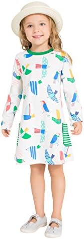 Zebra Fish Girls Cotton Cute Long sleeve Casual Dresses Good print and stripe pockets size 3-4