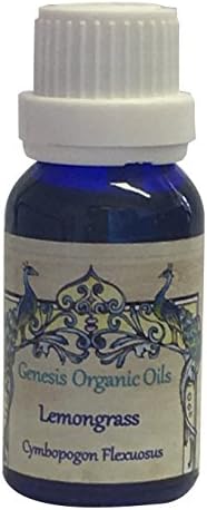 Genesis Organic Oils USDA Certified Pure Essential Organic Oil Aromatherapy, Lemon Grass/Cymbopogon Flexuous, 2 Fluid Ounce