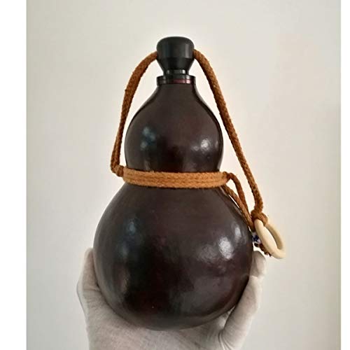 Tongboshi Pure Natural Gourd, Outdoor Portable Water Bottle, Water And Wine, Medicine Gourd, Cork Kettle, Beeswax Anti-seepage, About 600ml best choice