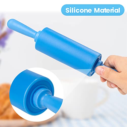 NUOMI Kids Rolling Pins for Baking Playdough 2 Pack NonStick Silicone