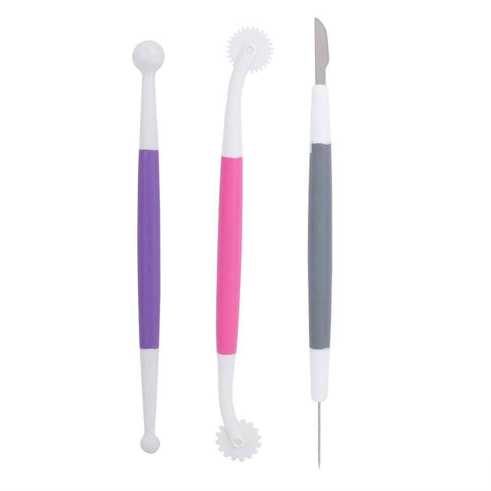 Fondant Cutters for Christening，3pcs / Set Fondant Cake Decorating Tools Modelling Flower Patterns Pastry Carving Cutter