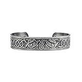 Accents Kingdom Silver-Tone Phoenix Magnetic Therapy Celtic Copper Cuff Golf Bracelet