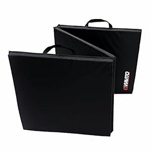 Viavito Tri-Fold Exercise Mat with Handles – Black