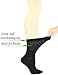 Yomandamor Women's 5 Pairs Seamless Dress/Diabetic Crew Socks with Non-Binding Top, L size