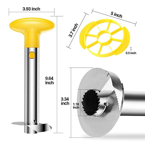 Pineapple Corer and Slicer, Upgraded Thicker 304 Stainless Steel