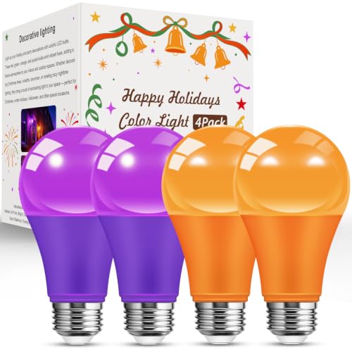 Orange and Purple LED Light Bulb