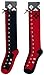 DC Comics Harley Quinn Faux Lace Up Knee High Boot Socks with Cuff Multi color sock size(9-11)