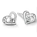 12 Pieces Small Cute Simple Post Stud Earrings Set for Girls Kids Silver Tone Mix and Match