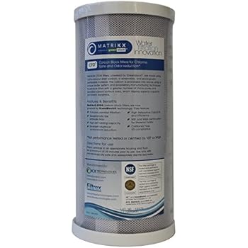 Matrikx Filtro Acqua Carbon Block CTO PLUS 2.5x10 Pollici – Riduce PFAS, COV, Cloro E Cloramina