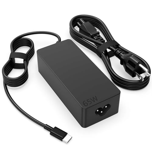 Kammoy 65W/45W USB C/Type C Cargador Adaptador de portátil para Lenovo Chromebook ThinkPad X1 Carbon T480 T480s T580 T490s E585 E580 E590 E595 C330 14e 300e 500e Yoga 720-13IKB S730-13 920-13